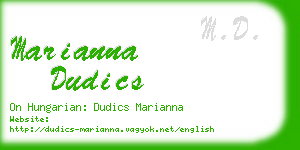 marianna dudics business card